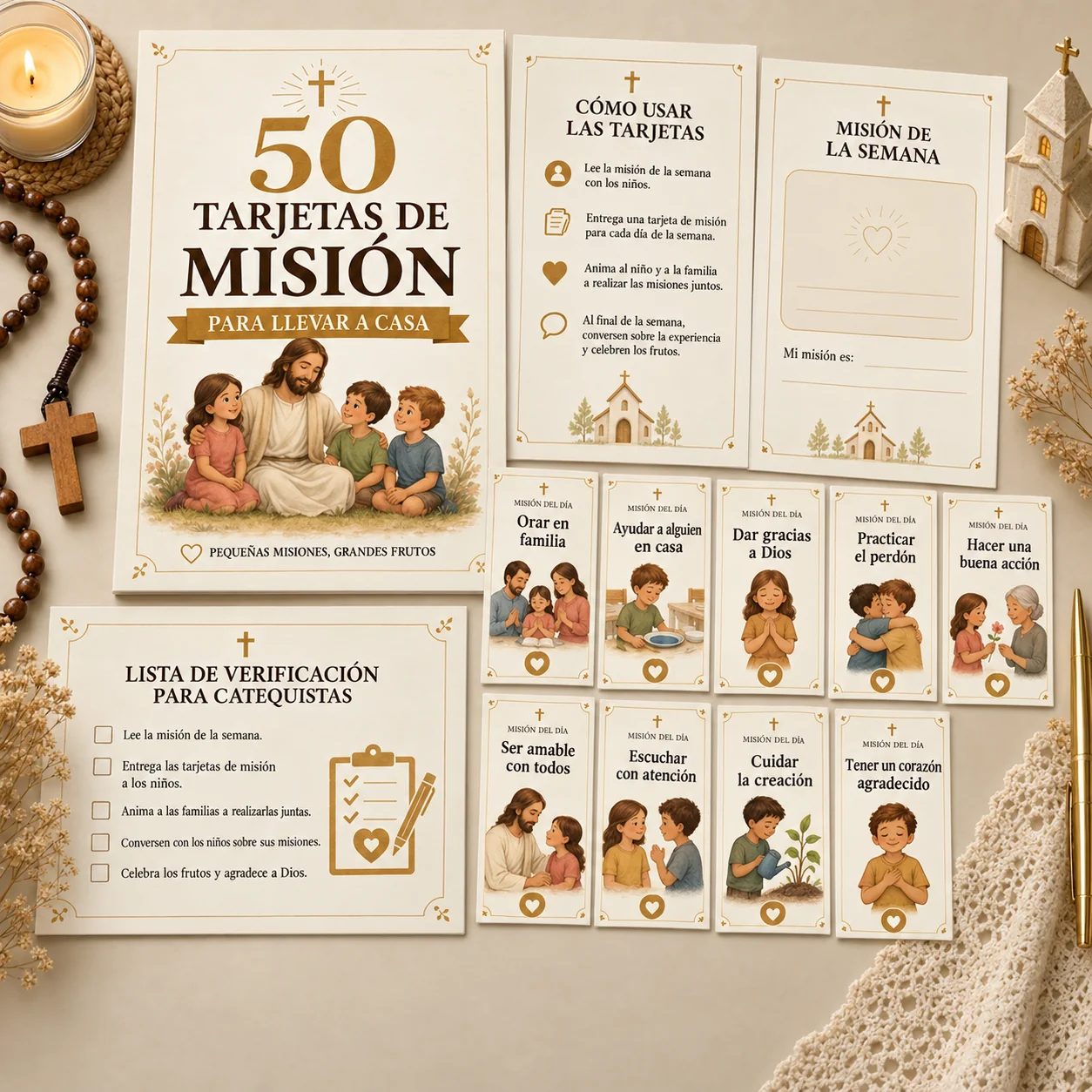 50 Tarjetas de Misiones para Llevar a Casa